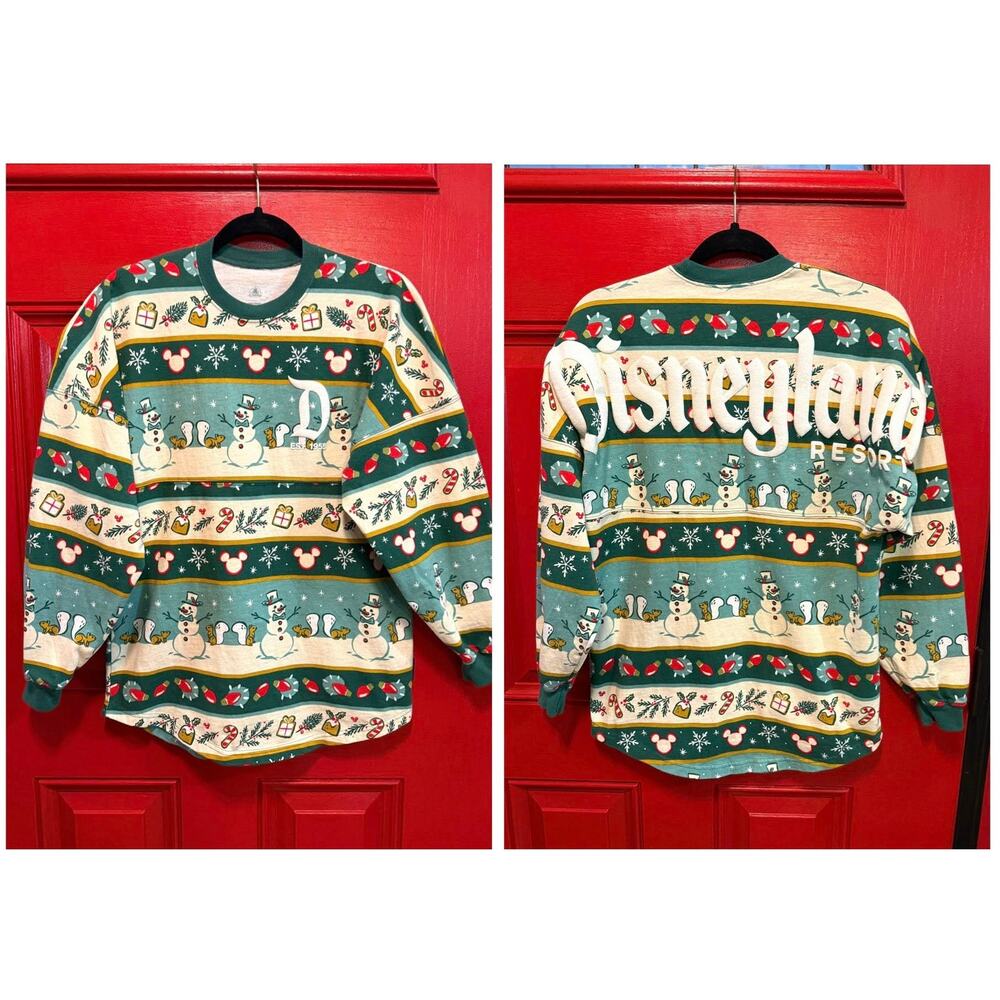 Disney Adult M Disneyland Resort Snowman Mickey 2022 Christmas Spirit Jersey